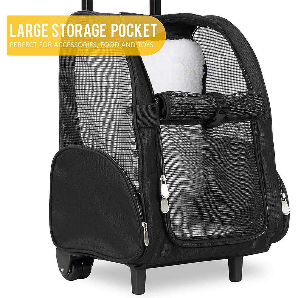 Kopeks Deluxe Backpack Pet Travel Carrier with Double Wheels - Nail Gallerys