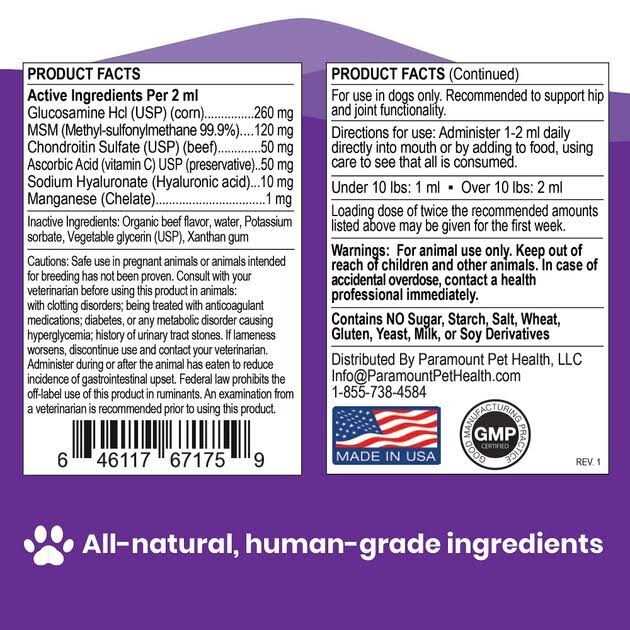 Paramount Pet Health All Natural Glucosamine for Dogs 260mg Glucosamine for Small Dogs - Nail Gallerys