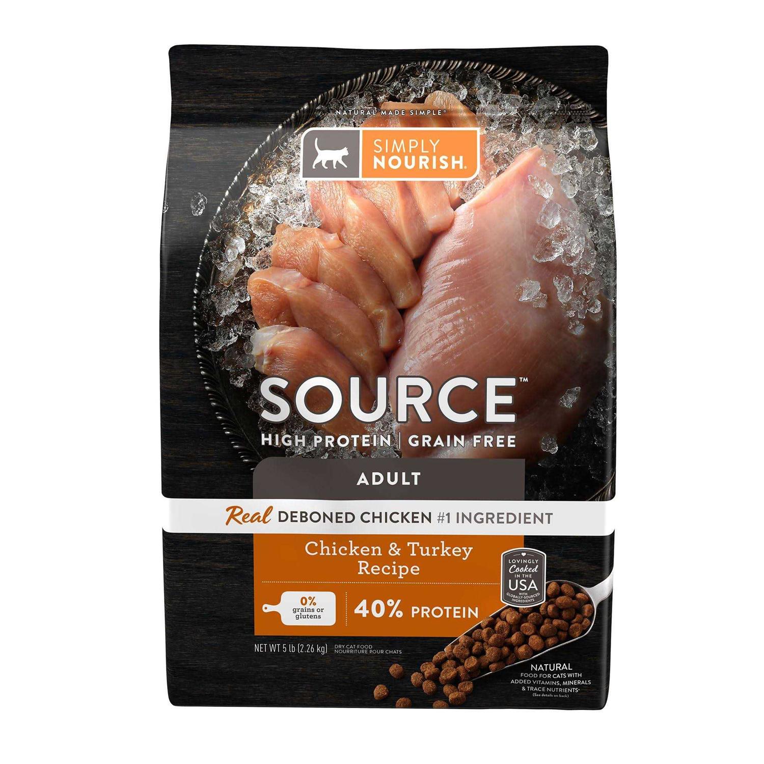 Simply Nourish Source Cat Dry Food Chicken and Turkey - Nail Gallerys