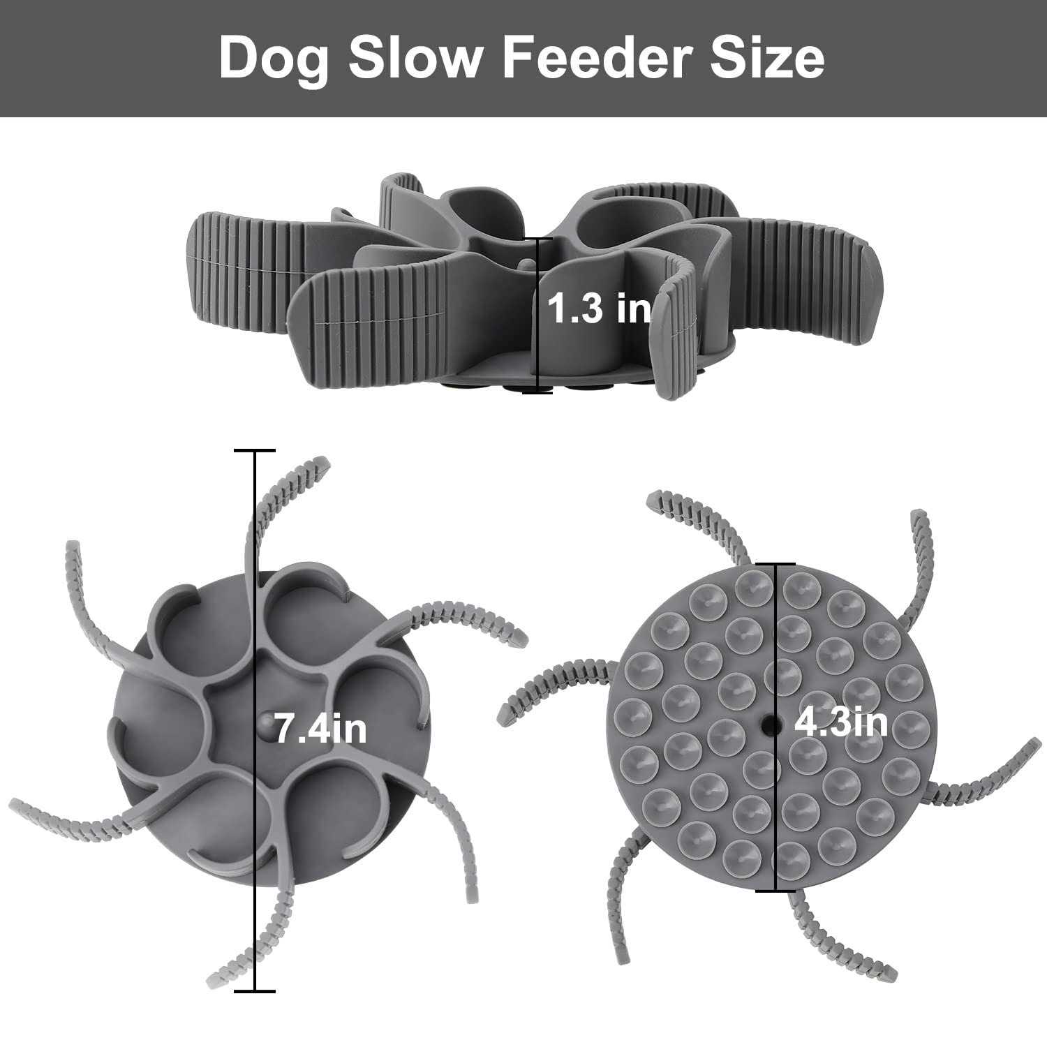 Anipaw Dog Slow Feeder Dog Bowls Silicone Spiral Dog Food Bowls Feeder Insert to Slow Down Eating for Large Medium Small Breed Dogs Perfect - Nail Gallerys