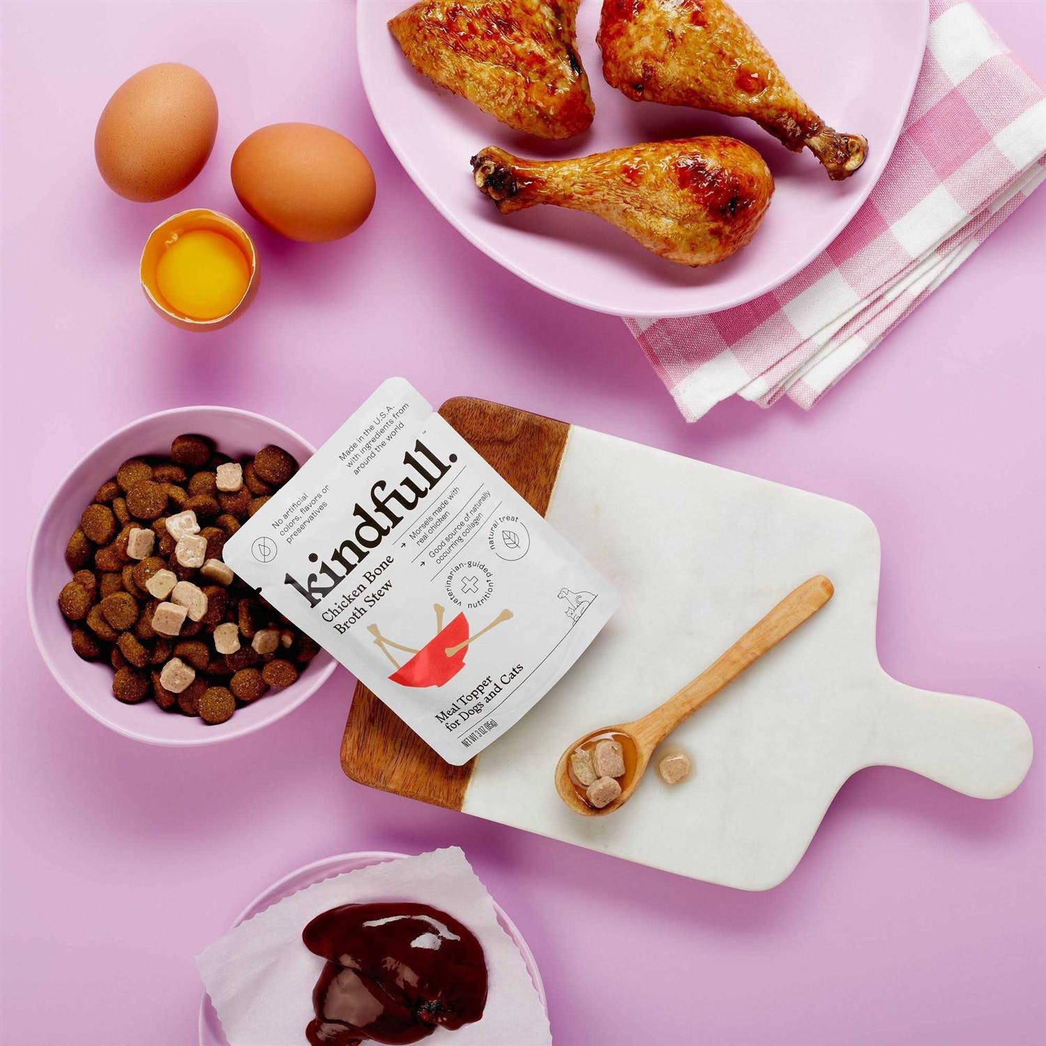 Kindfull Chicken Bone Broth Stew Wet Meal Topper for Dog and Cat Food - Nail Gallerys