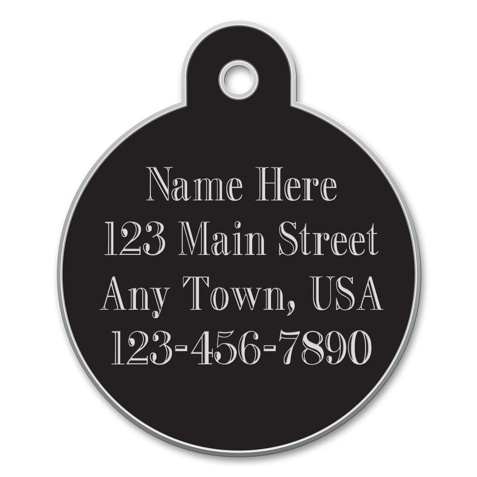 Small Circle Custom Personalized Dog Tags - Nail Gallerys