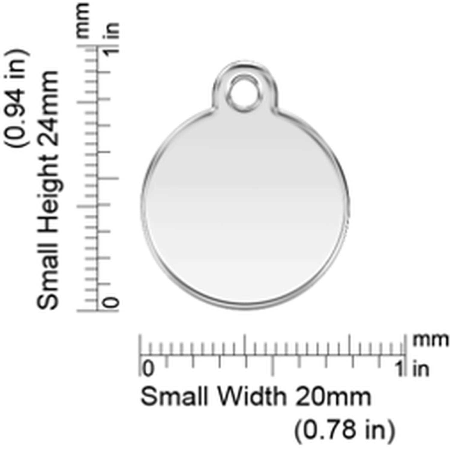 Red Dingo Paw Print Enamel Stainless Steel Dog ID Tag - Nail Gallerys