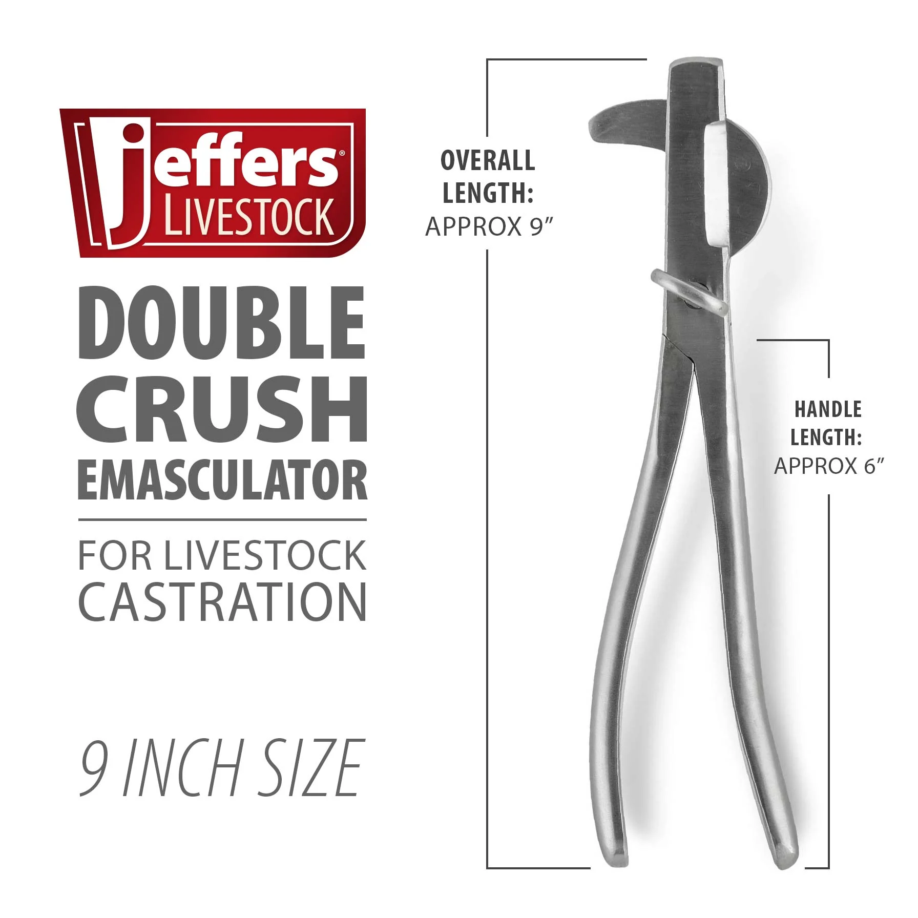Double Crush Emasculator in Stainless Steel, 9 or 12 inch - Nail Gallerys