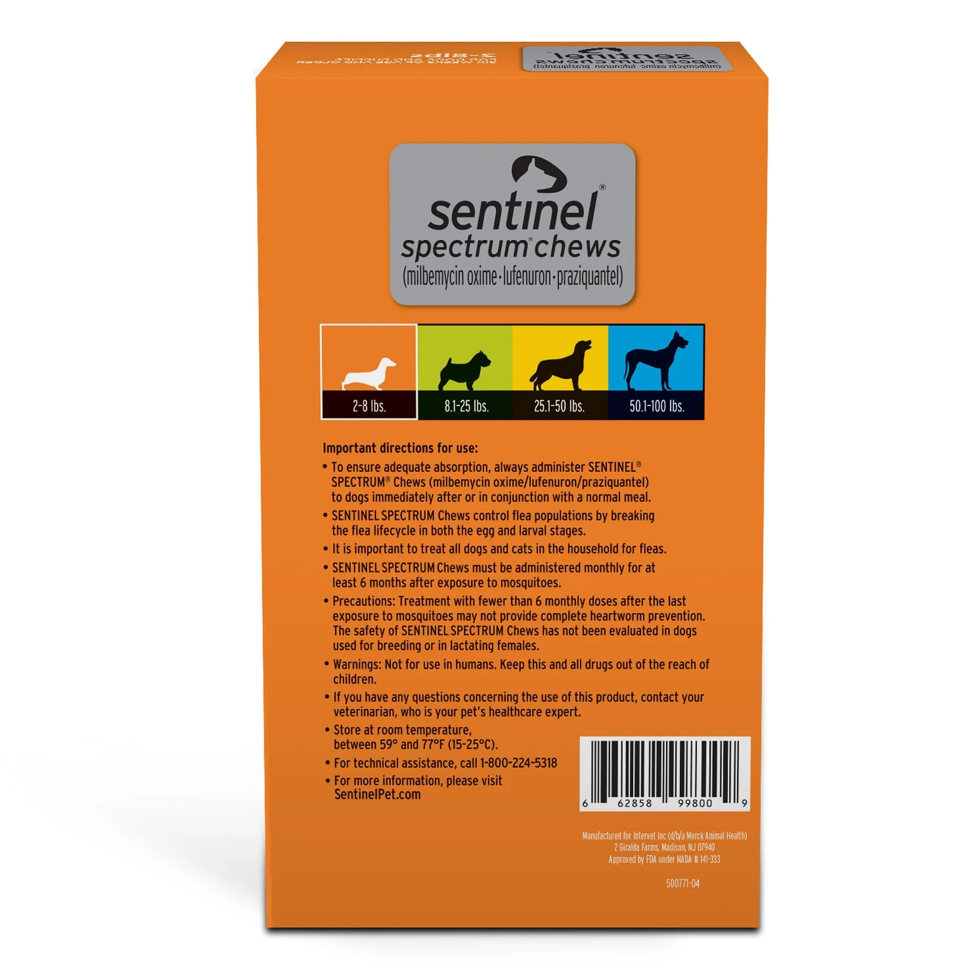 Sentinel Spectrum Chews for Dogs, 6 Chews - Nail Gallerys