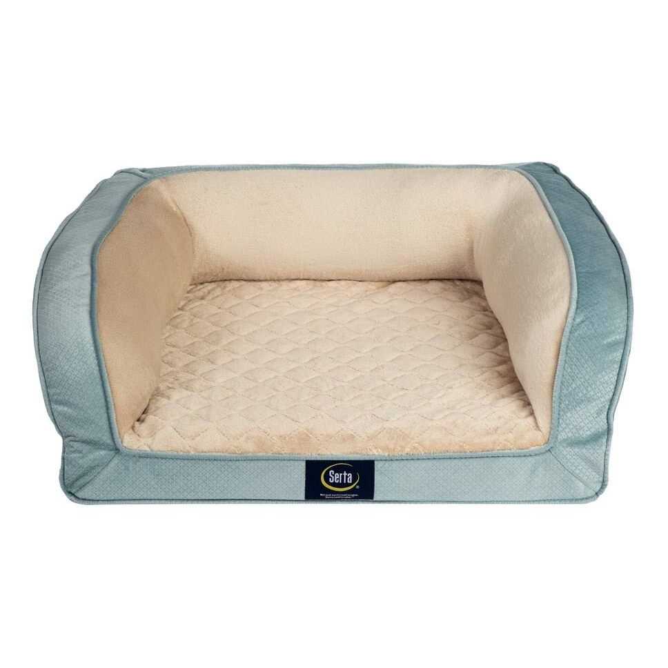 Serta Quilted Orthopedic Bolster Dog Bed w/Removable COVER - Nail Gallerys