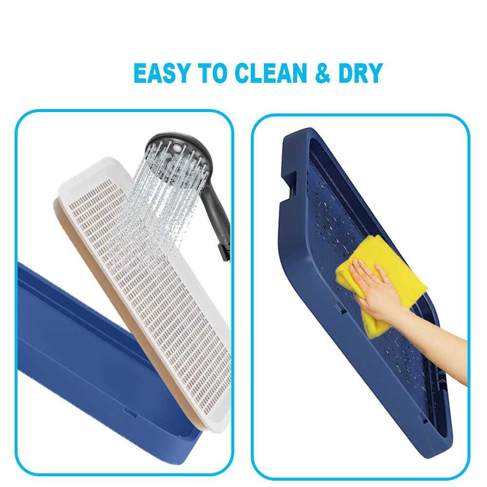 fshns pee pad tray for medium and small dogs little puppy indoor potty training pad holder with pee wall for male dogs - Nail Gallerys