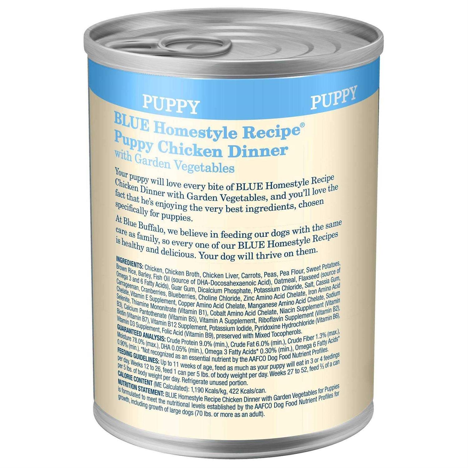Blue Buffalo Homestyle Recipe Puppy Chicken Dinner Wet Dog Food - Nail Gallerys