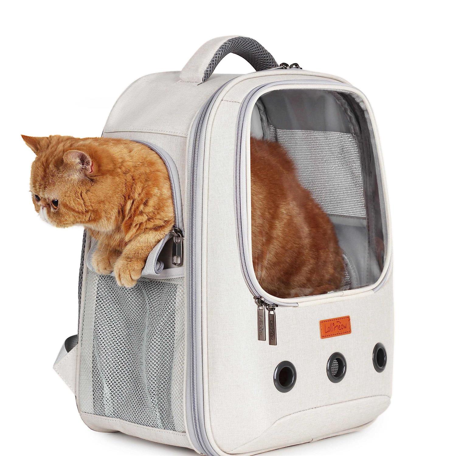 Lollimeow Pet Carrier Backpack, Bubble Backpack Carrier, Cats and Puppies,Airline-Approved - Nail Gallerys