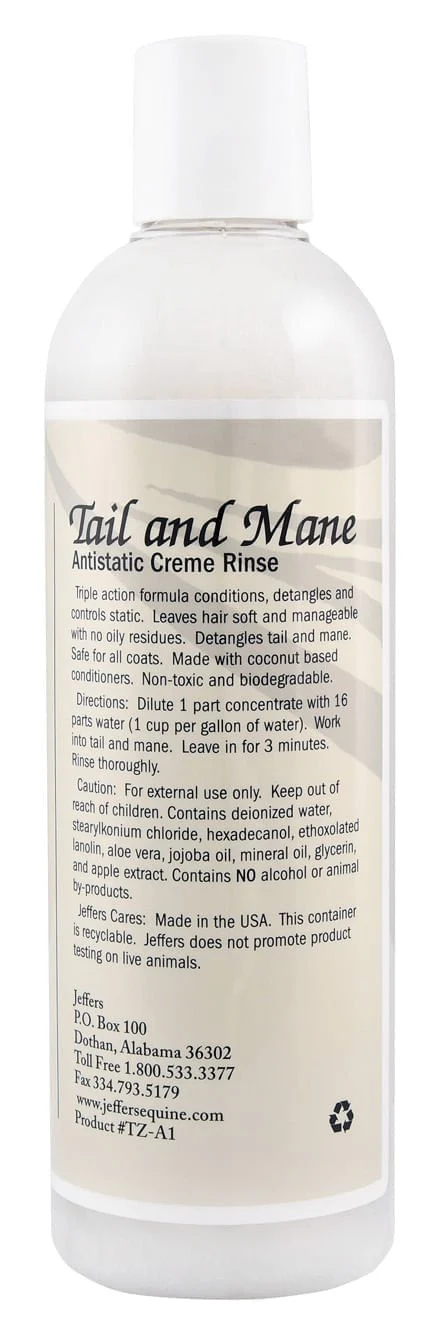 Equine Tail & Mane Antistatic Creme Rinse Horse Conditioner - Nail Gallerys