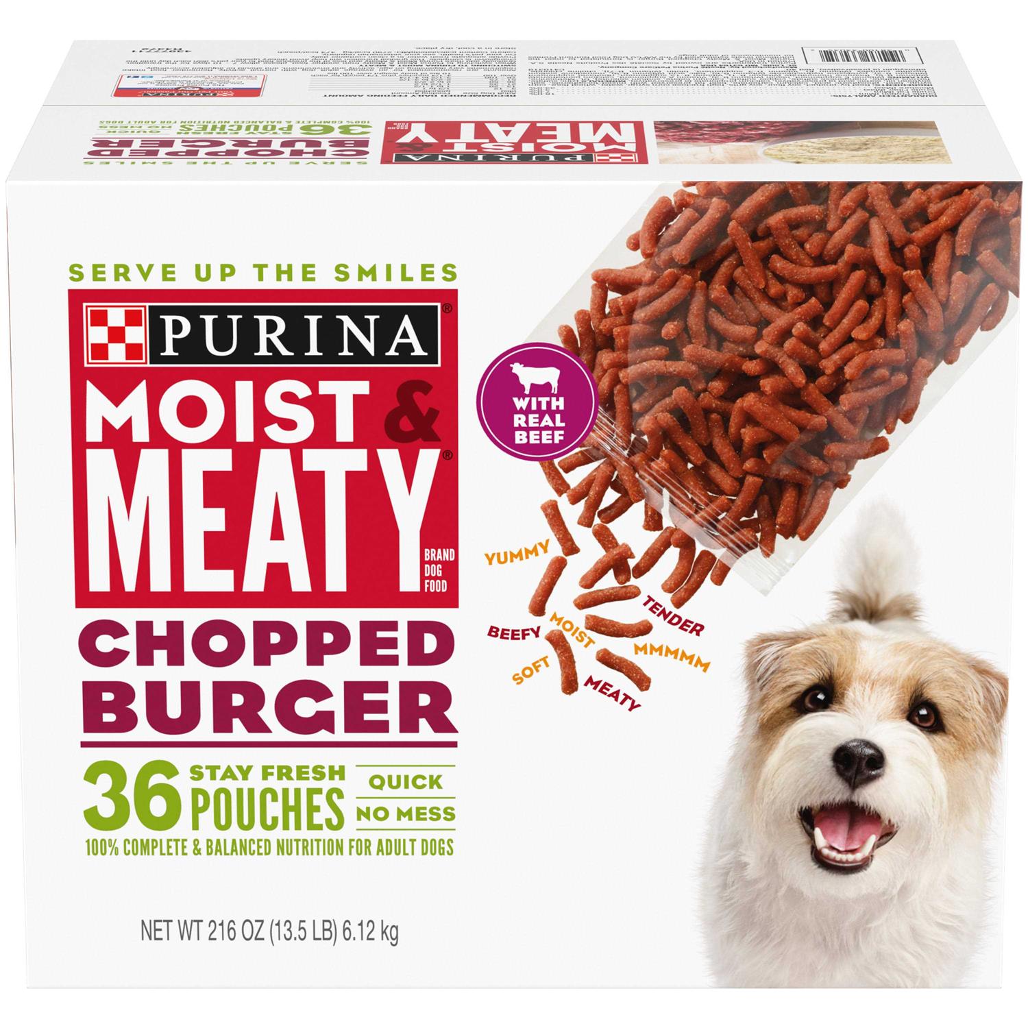 Purina Moist & Meaty Dog Food Chopped Burger - Nail Gallerys