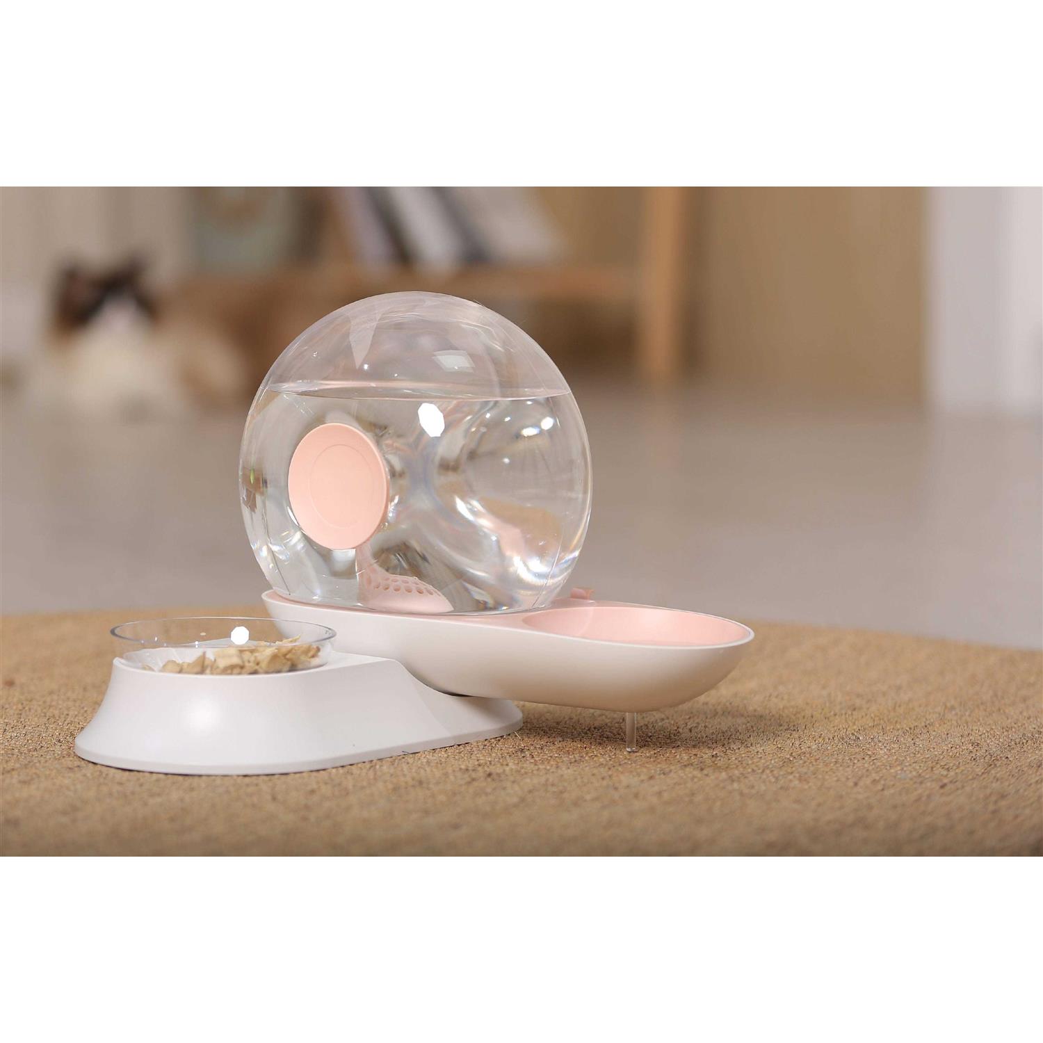 Pet Life Auto-Myst Snail Shaped 2-in-1 Automated Gravity Pet Filtered Water Dispenser and Food Bowl - Nail Gallerys