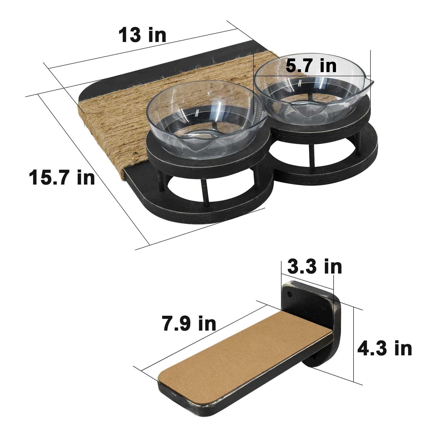 MEMOORIAL Cat Hammock Cat Wall Shelves with 3 Steps, Cat Shelves and Perches with 2 Cat Food Shelf - Nail Gallerys