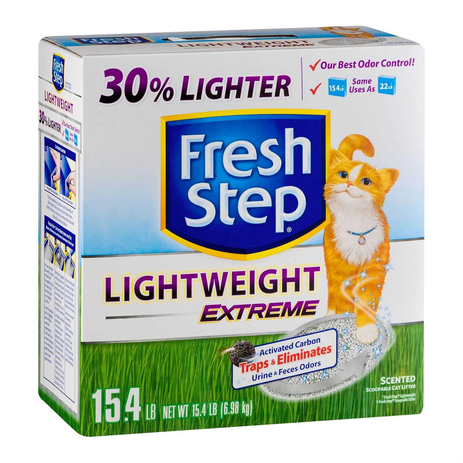 Fresh Step Lightweight Extreme with Febreze Freshness Clumping Cat Litter, Scented – 15.4 lb box - Nail Gallerys