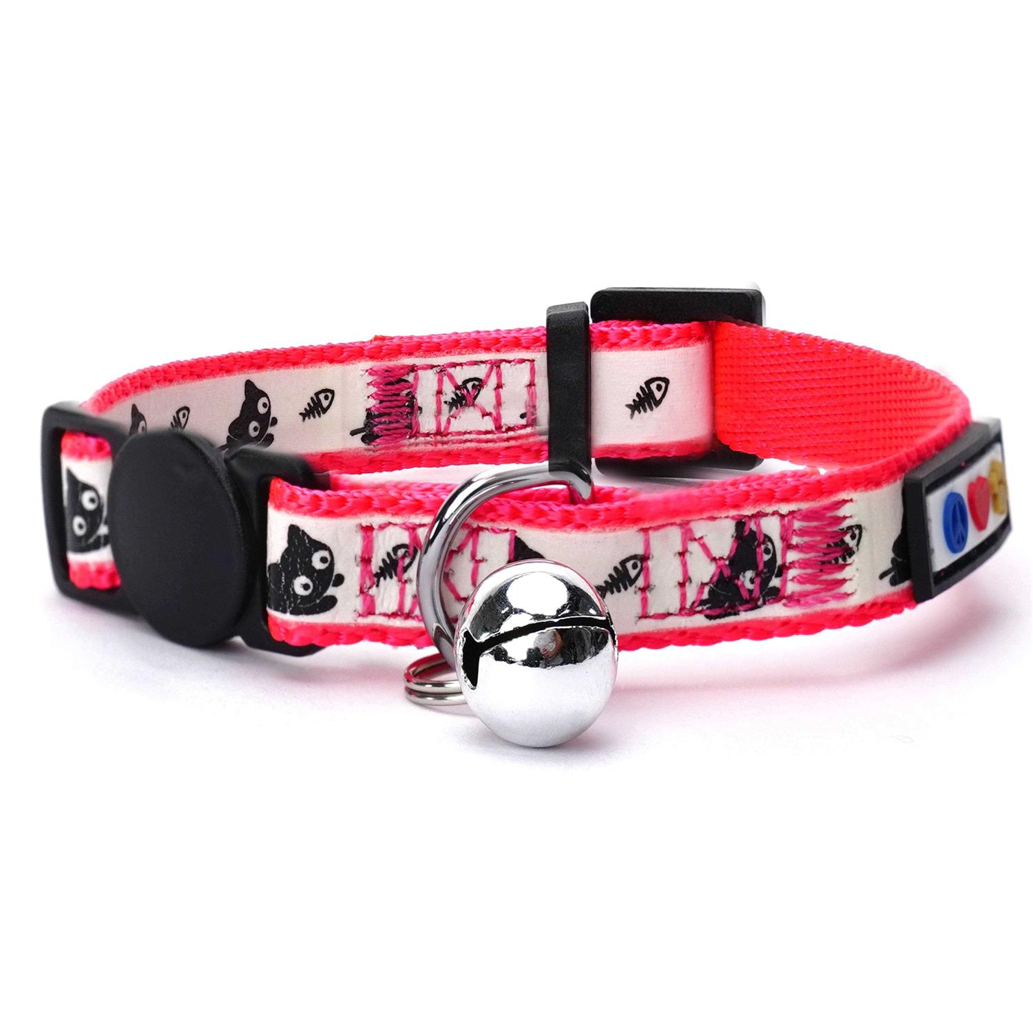 Pawtitas Cat Collar with Safety Buckle and Removable Bell Cat Collar Kitten Collar - Nail Gallerys