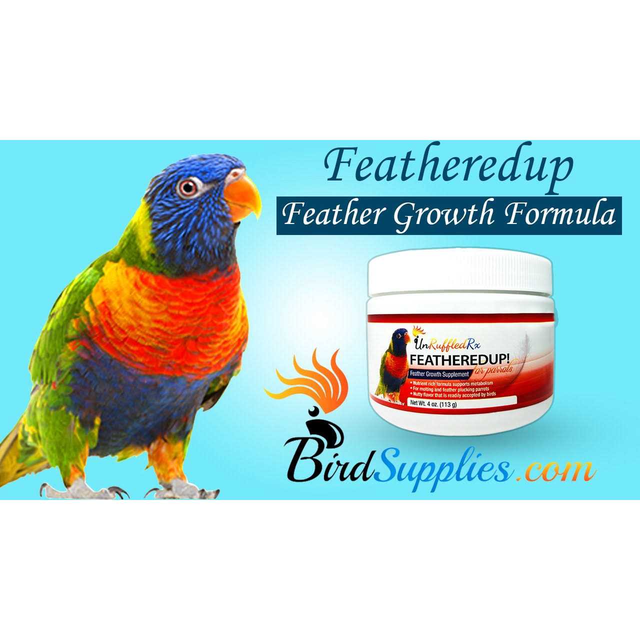 UnRuffledRx FeatherUp! Bird Multivitamin with Biotin for Beautiful Plumage - Nail Gallerys