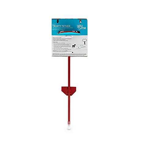 EveryYay Red Powder-Coated Steel Pet Leash Post | 3291763 - Nail Gallerys