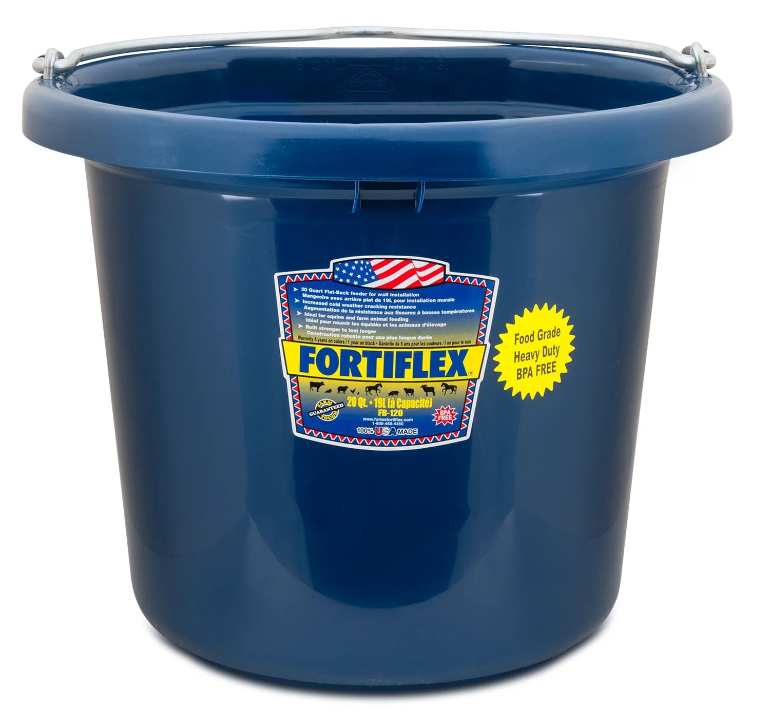 Fortiflex Flatback Bucket, 5 Gallon - Nail Gallerys