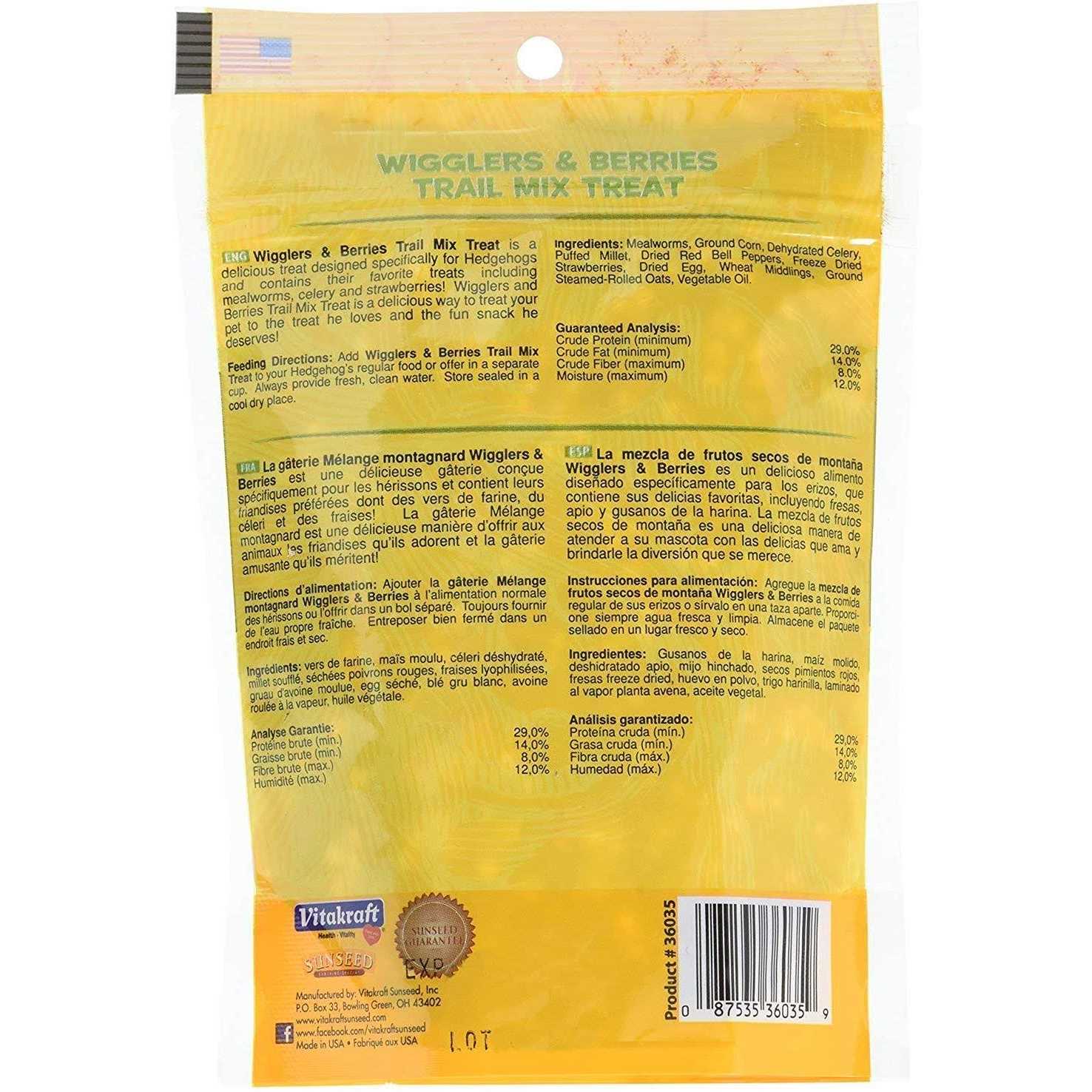 Sunseed Vita Prima Wigglers Berries Trail Mix Hedgehog Treat - Nail Gallerys