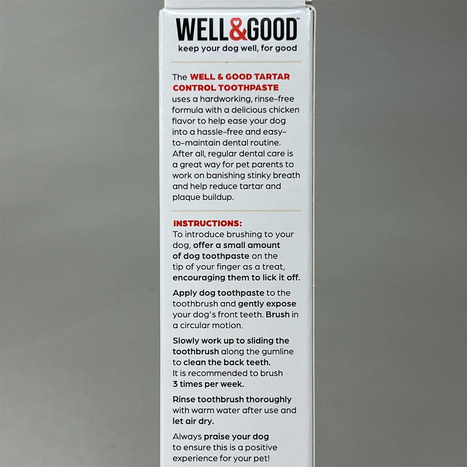 Well & Good Tartar Control Toothpaste for Dogs - Nail Gallerys