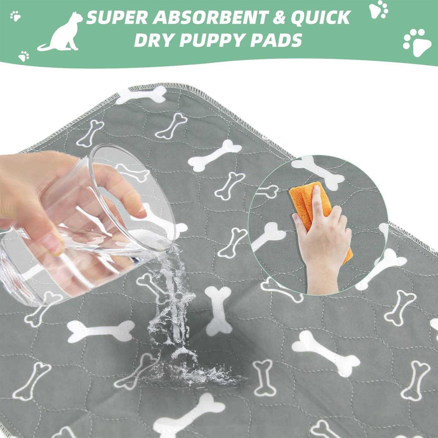 Baodan Washable Dog Pee Pads 2 Pack Reusable Puppy Pads Non-Slip Super Absorbent Dog Mat Incontinence Pads for Dog Playpen - Nail Gallerys