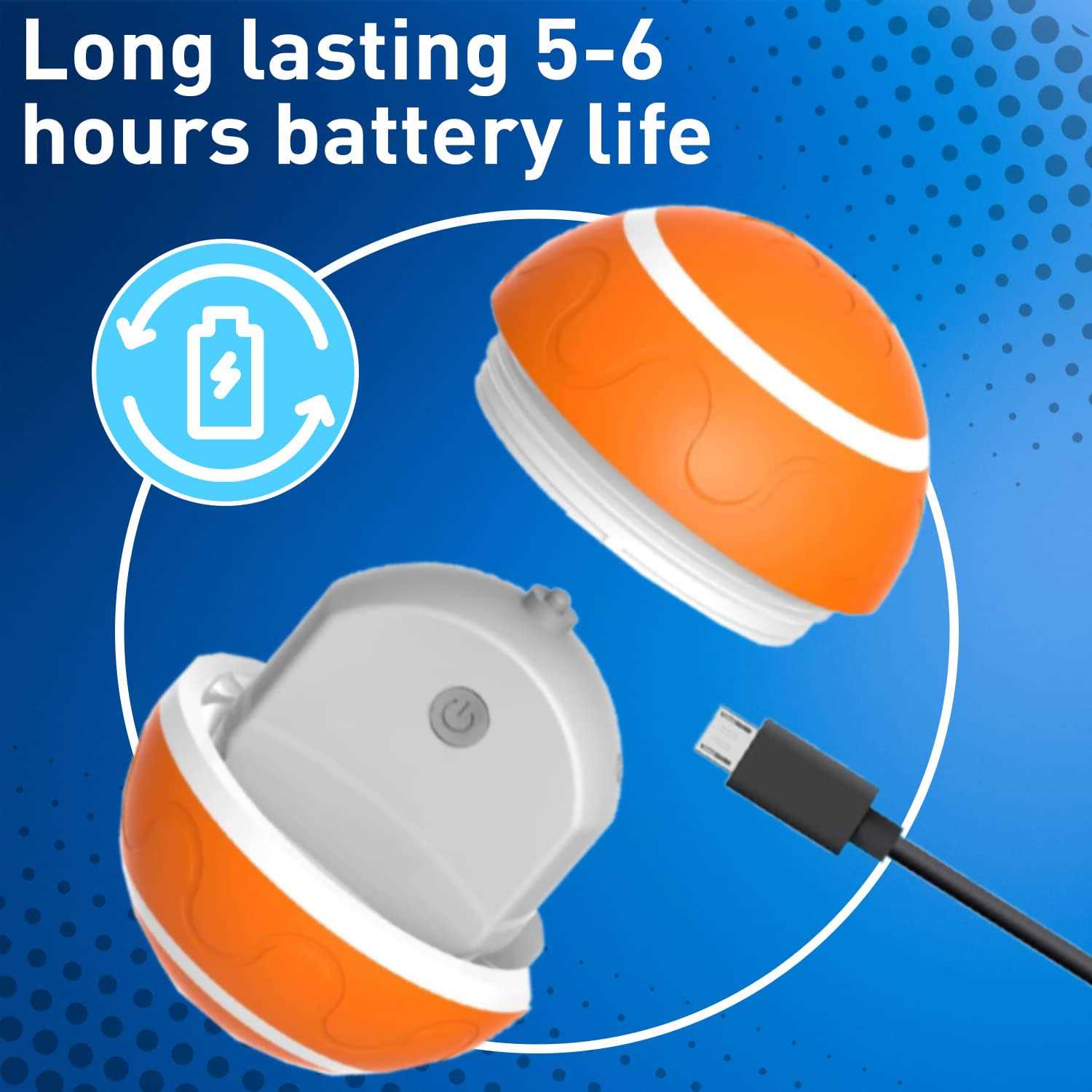 csd Interactive Dog Ball Toy Automatic Pet Ball for Dogs Automatic Ball with USB Charging & LED Lights - Nail Gallerys