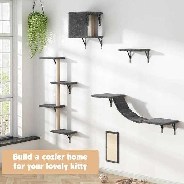 Coziwow Wall Mounted Shelves Set Cat Tree - Nail Gallerys