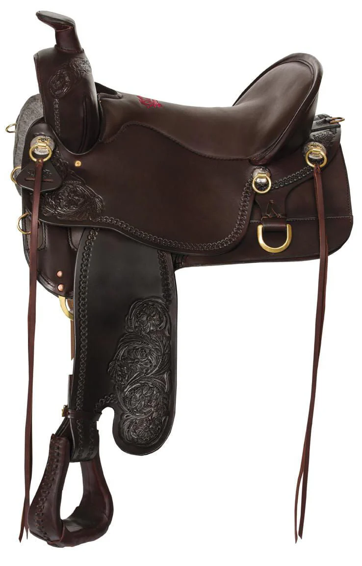 Tucker Custom High Plains Smooth Trail Saddle, Wide, Brown - Nail Gallerys