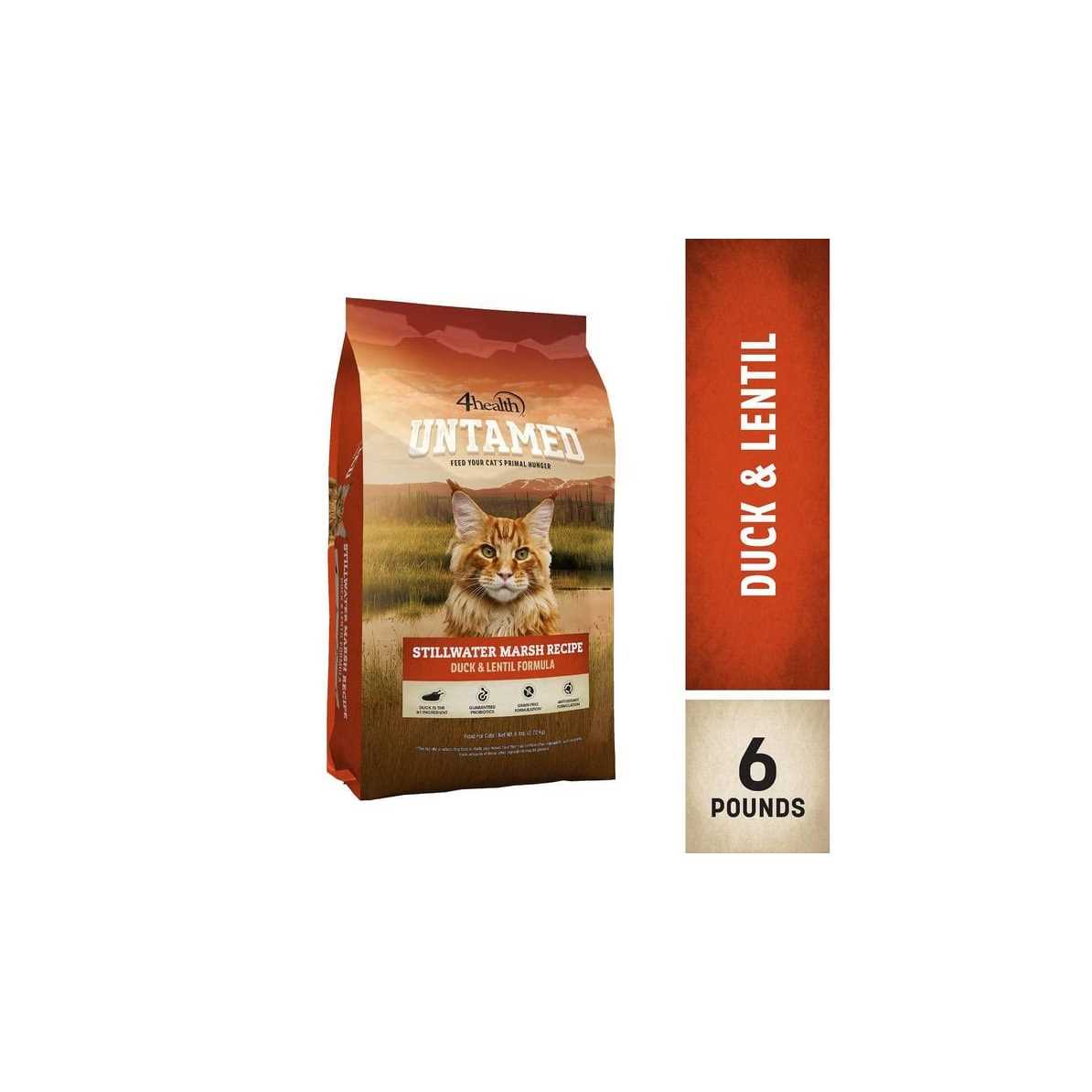 4health Untamed Stillwater Marsh All Life Stages Grain-Free Duck and Lentils Formula Dry Cat Food 1251889 - Nail Gallerys