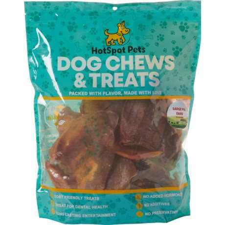 Hotspot Pets Large Whole Pig Ears Dog Chew Treats - Nail Gallerys