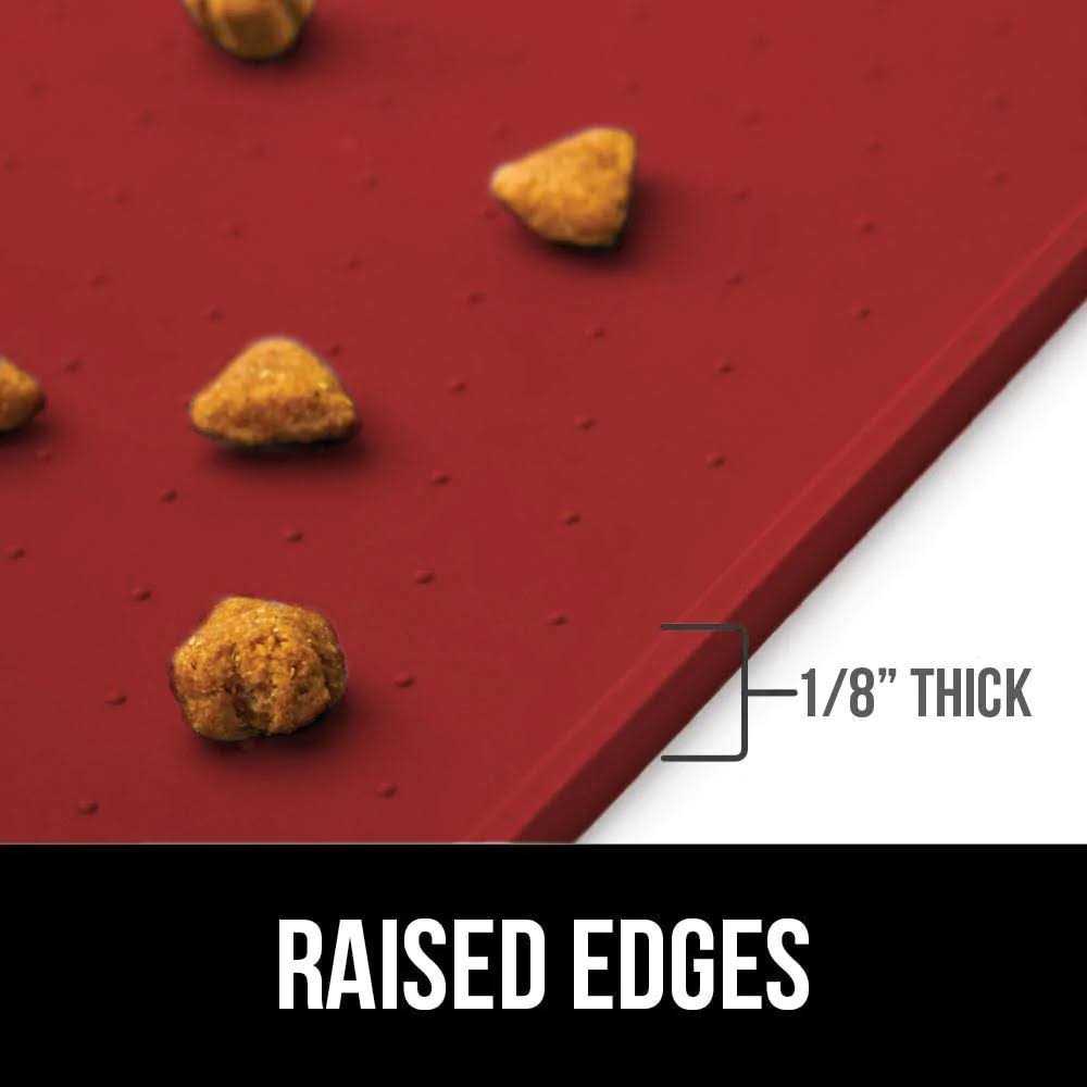 Gorilla Grip 100% Waterproof Raised Edge BPA Free Silicone Pet Feeding Mat - Nail Gallerys