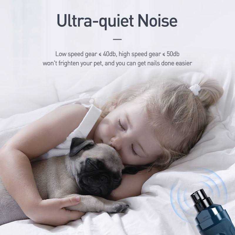 Casfuy 6-Speed Dog Nail Grinder Newest Enhanced Pet Nail Grinder Super Quiet Rechargeable Electric Dog Nail Trimmer Painless Paws Grooming - Nail Gallerys