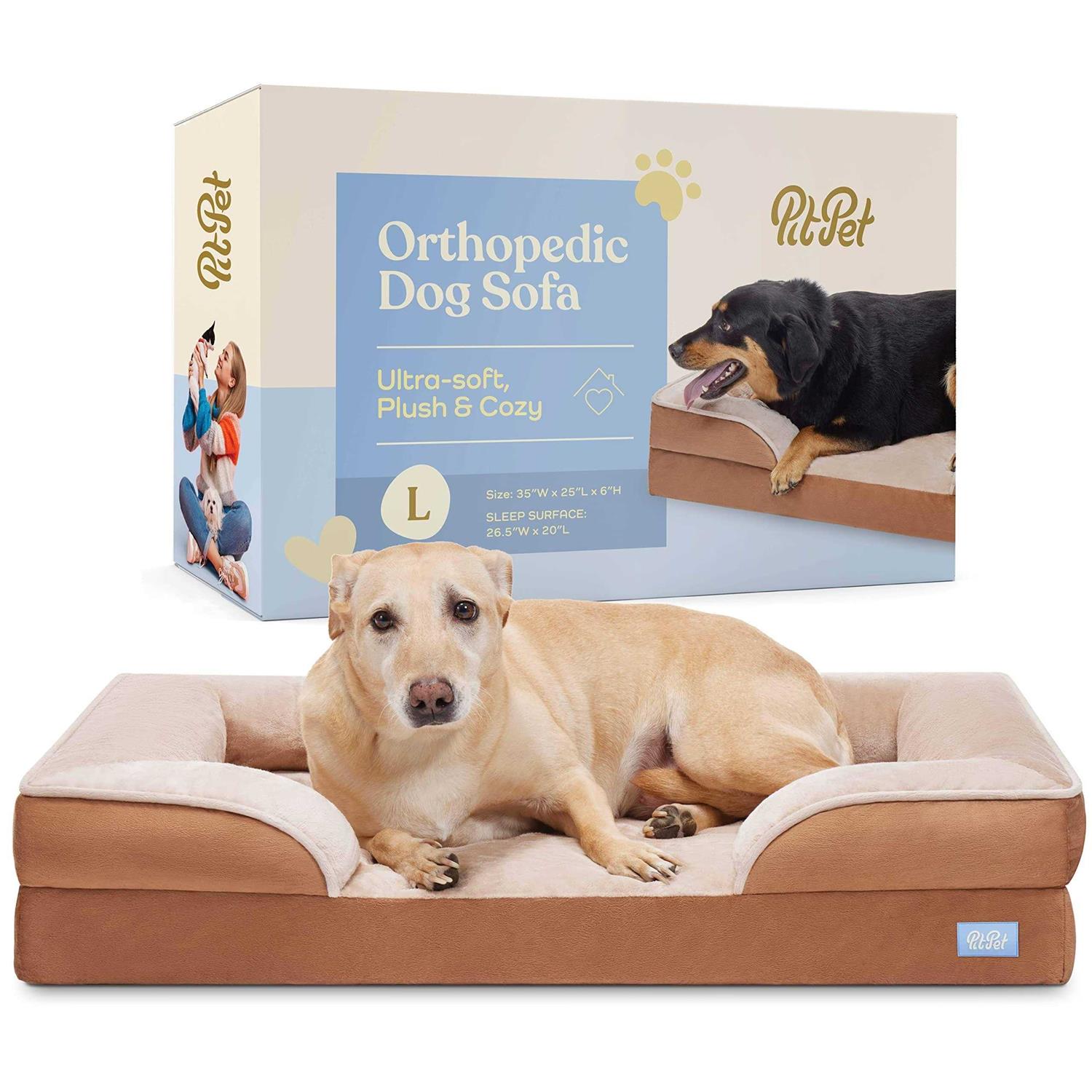 Pitpet Orthopedic Sofa Dog Bed Ultra Comfortable Dog Bed for Large Dogs - Nail Gallerys