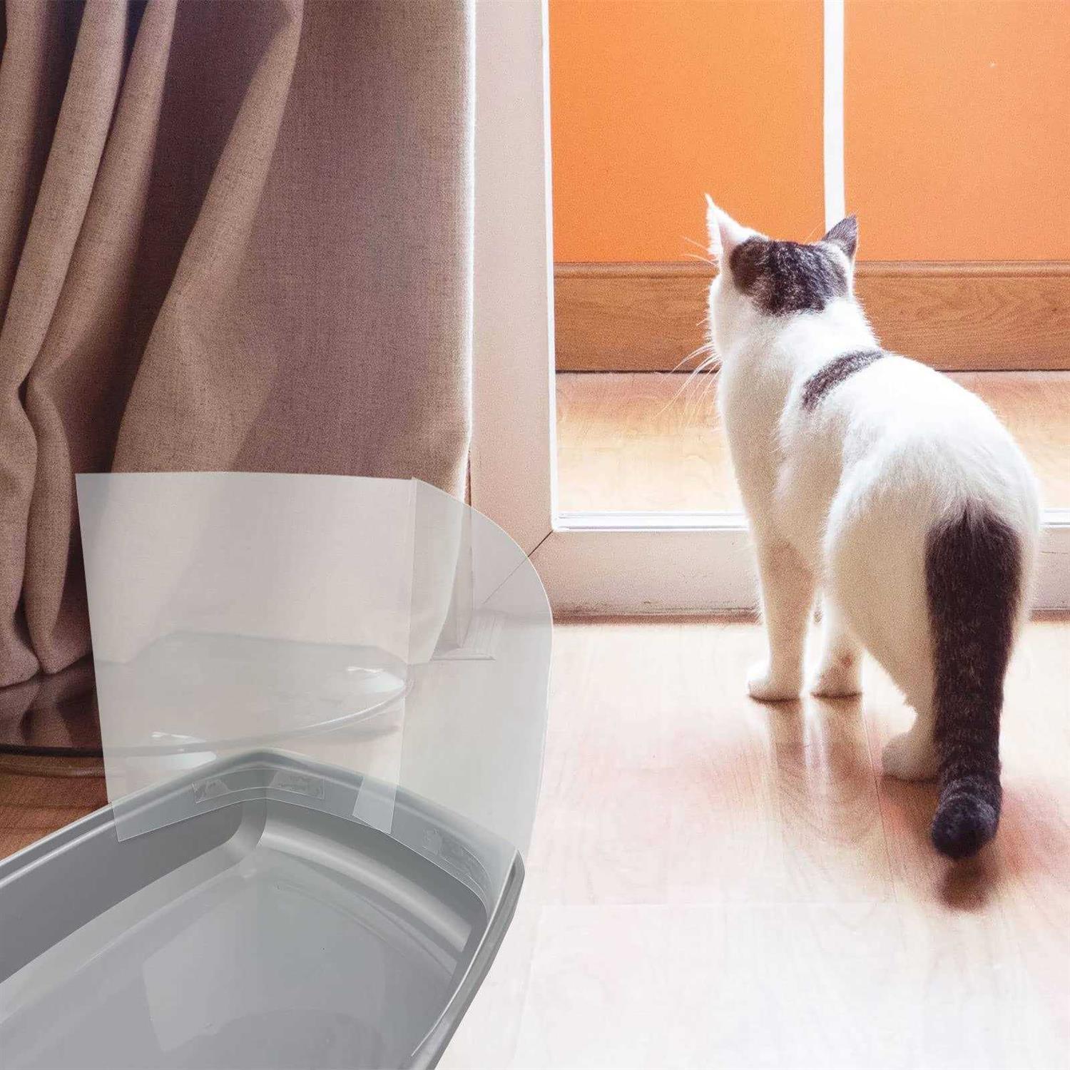 AAiphuwew 3 Pcs Cat Litter Box Pee Shields Easy Clean Anti-Splashing Flexible Litter Pan Pee Shields For Open Top Litter Pan - Nail Gallerys
