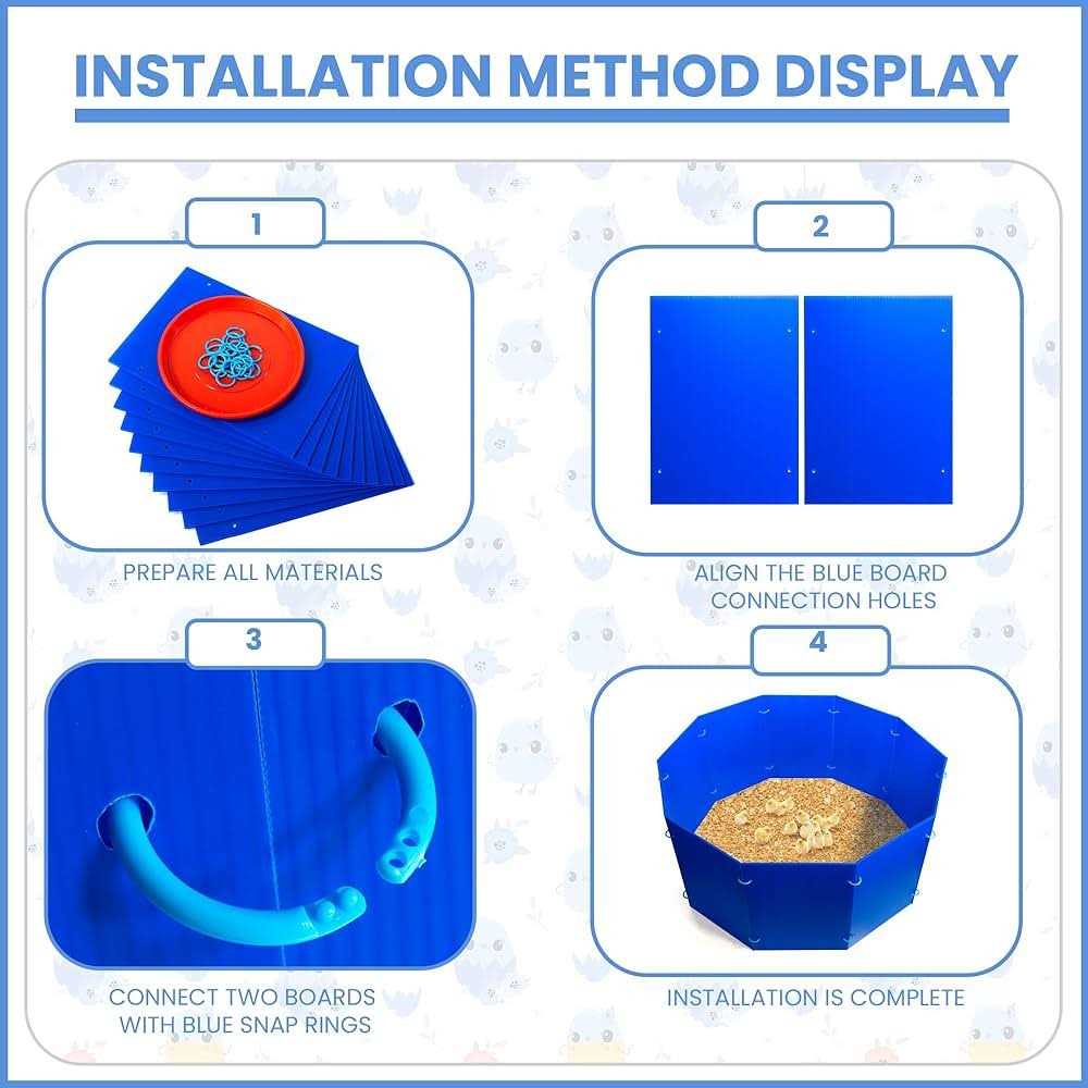 Koawave Chick Brooder Kit Blue Circular Chicken Brooder Box Reusable Corral Starter Home - Nail Gallerys