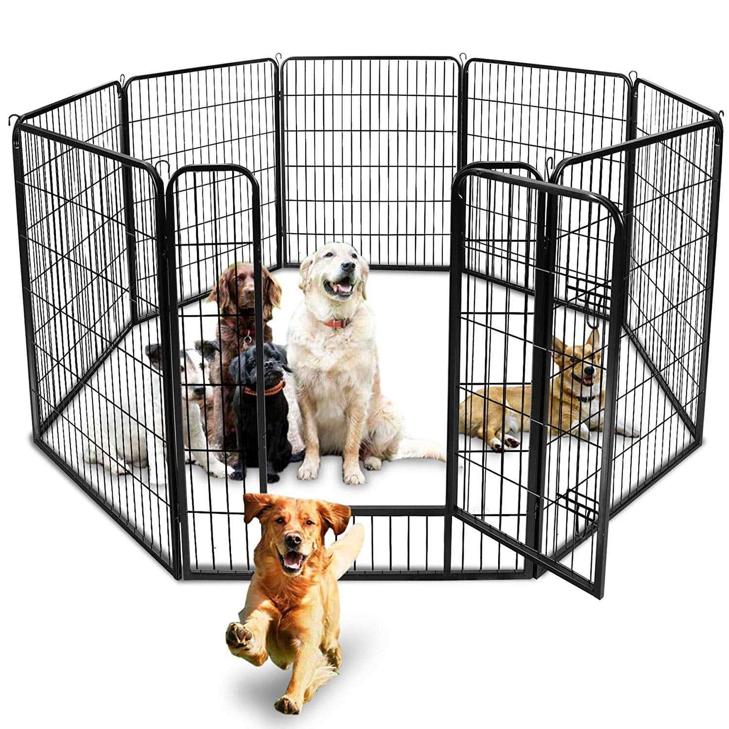 ZENSTYLE 39 Height Foldable Metal Exercise Pen & Pet Playpen Puppy Cat Exercise Fence Barrier Playpen Kennel - Nail Gallerys