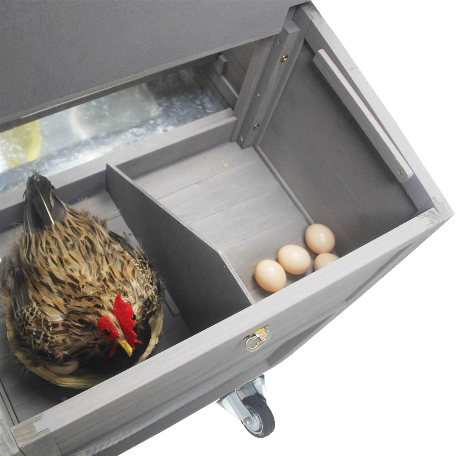 Petscosset 69 Chicken Coop Chicken House Outdoor for Chicken Duck Rabbit Cage with Run and Weatherproof Roof,Red - Nail Gallerys