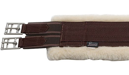 Perri's Nylon Fleece Lined Girth, Brown - Nail Gallerys