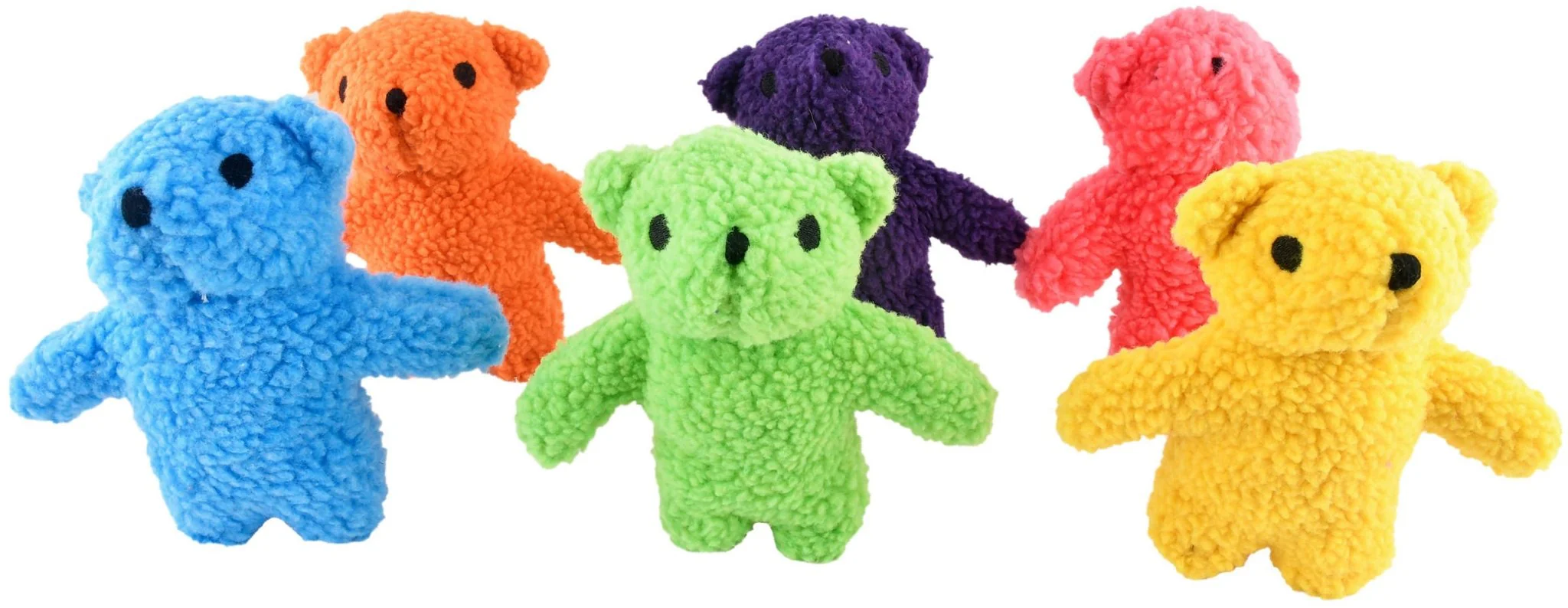 Fleecy Bear Plush Squeaker Dog Toys, 6 pk - Nail Gallerys