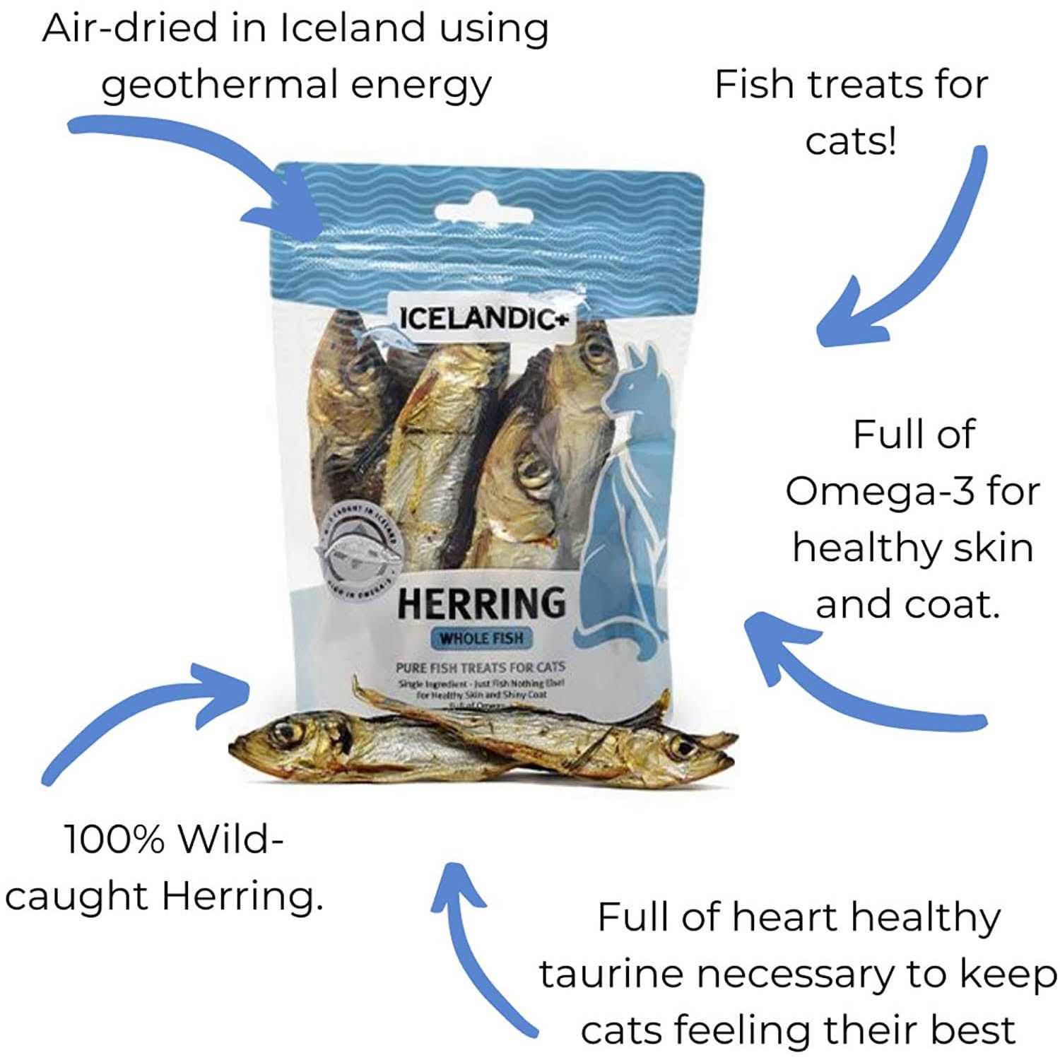 Icelandic+ Herring Whole Fish Cat Treats - Nail Gallerys