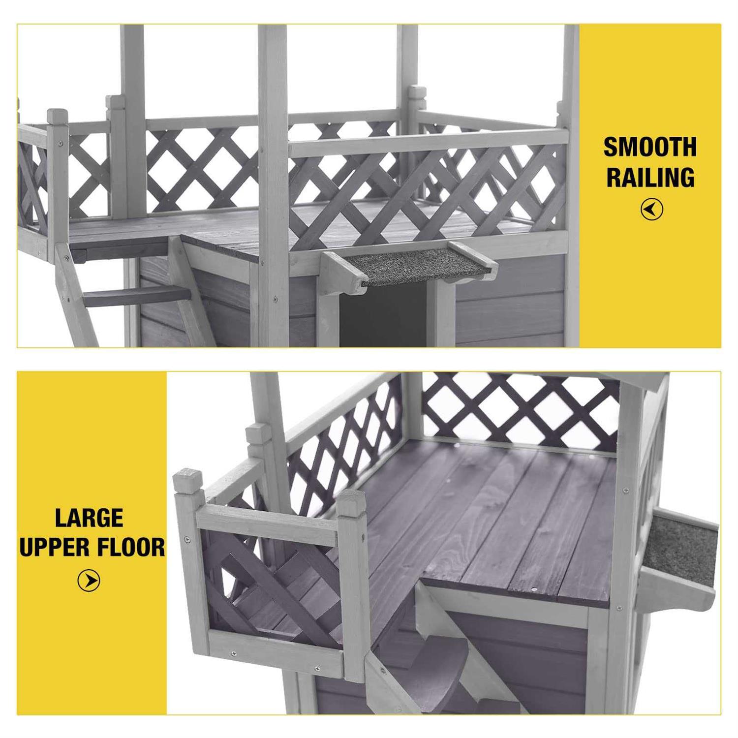 Aivituvin Feral Cat House Outdoor Indoor Kitty Houses with Escape Door for Cats Insulated - Nail Gallerys