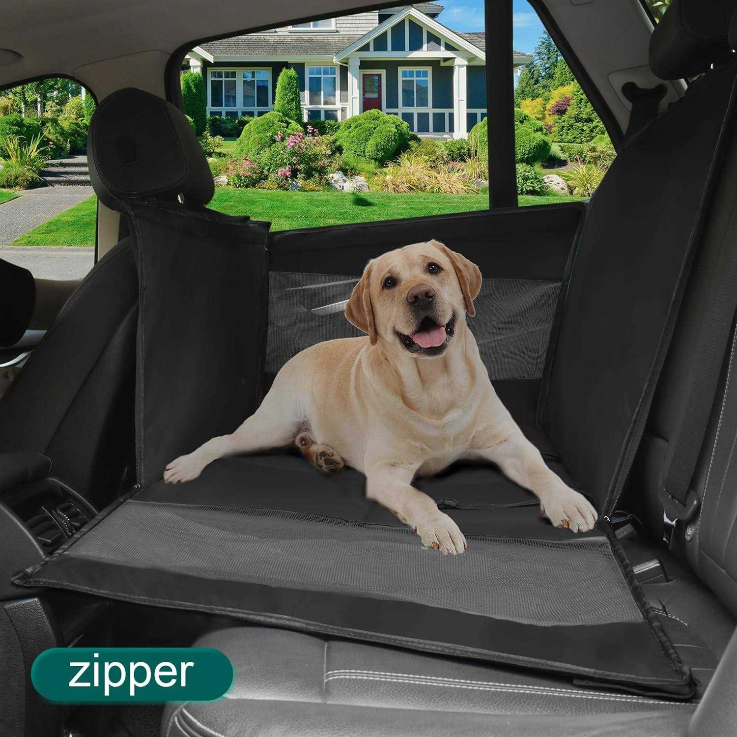 ELEGX 29.5 Extra Large Dog Car Seat,for Up to 65 lbs or 2 Small Dogs,Dog Booster Car Seat,Seat Extender for Dogs,Ventilated and Breathable,with 4 - Nail Gallerys