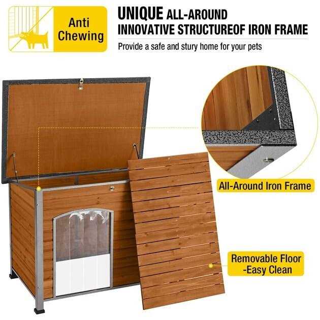 aivituvin Wooden Heavy-Duty Dog Crates House with Strong Iron Frame - Nail Gallerys