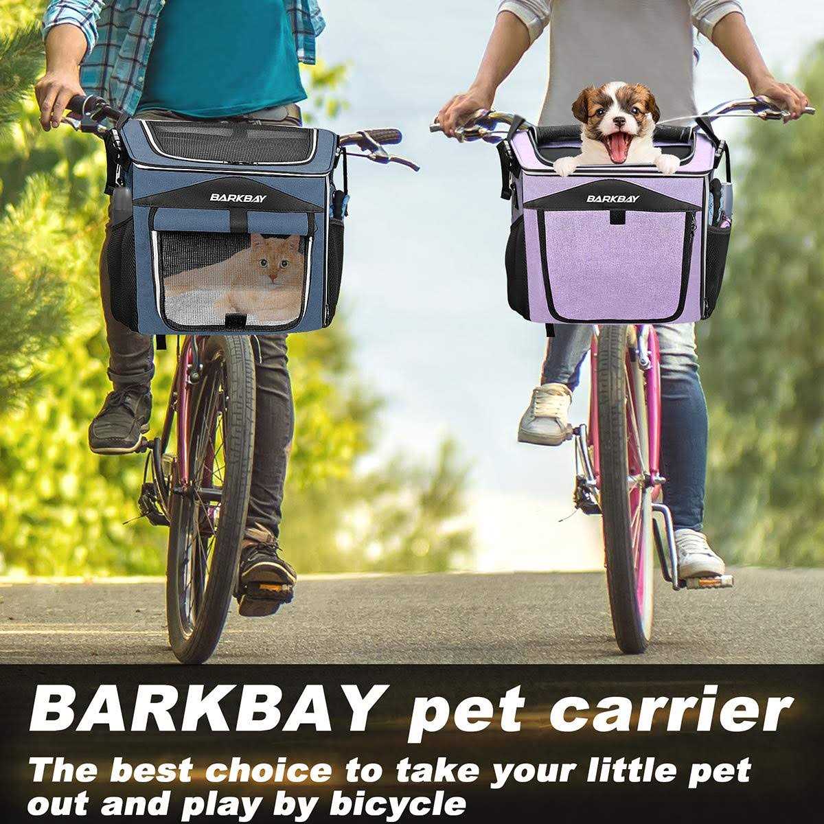 BARKBAY Dog Bike Basket Carrier Expandable Foldable Soft-Sided Dog Carrier - Nail Gallerys