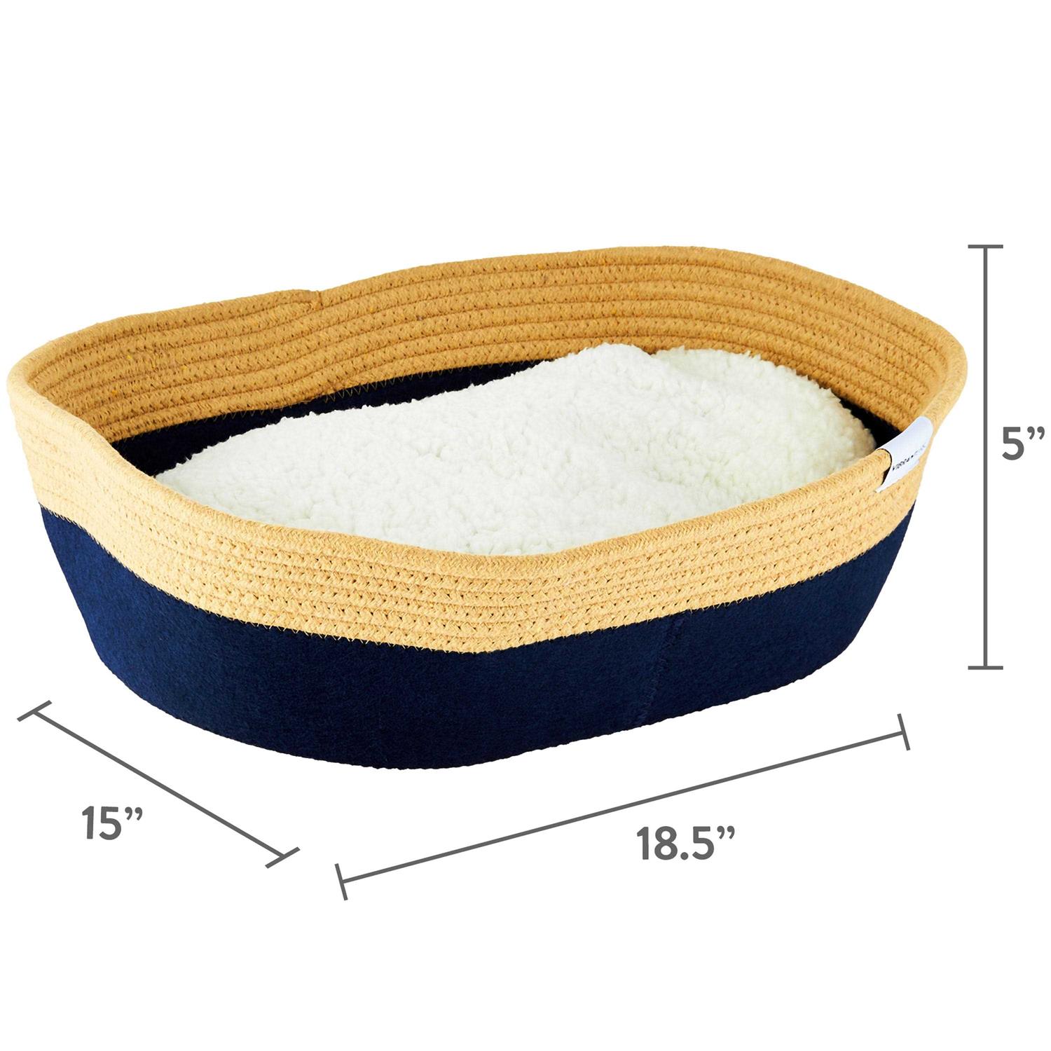 Vibrant Life Pet Beds 19 Oval Woven Felt Rope Cat Bed - Nail Gallerys