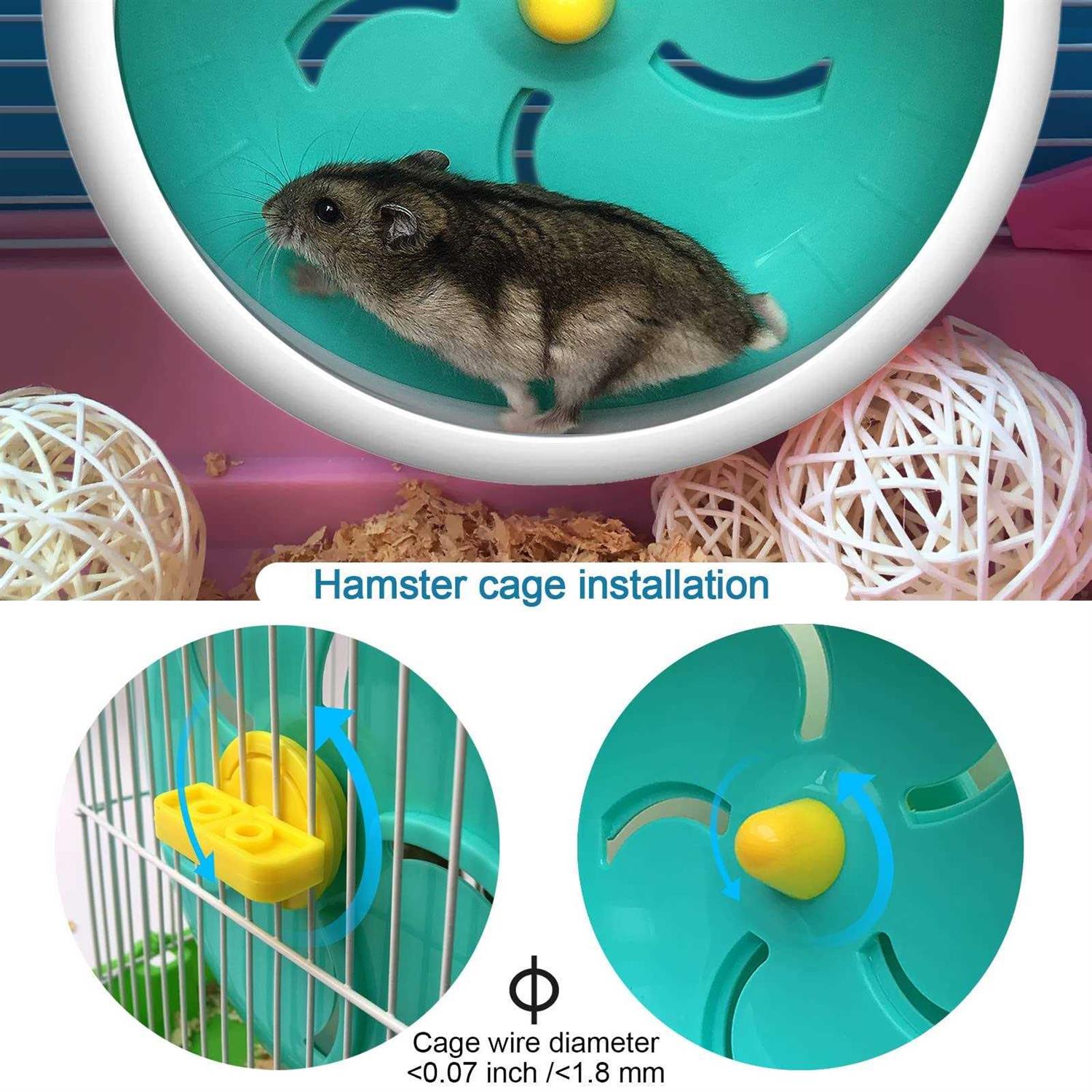 lazYYzal Hamster Wheel,Silent Hamster Wheel,Silent Wheel,Quiet Hamster Wheel,Super-Silent Hamster Exercise Wheel,Adjustable Stand Silent Hamster Wheel - Nail Gallerys