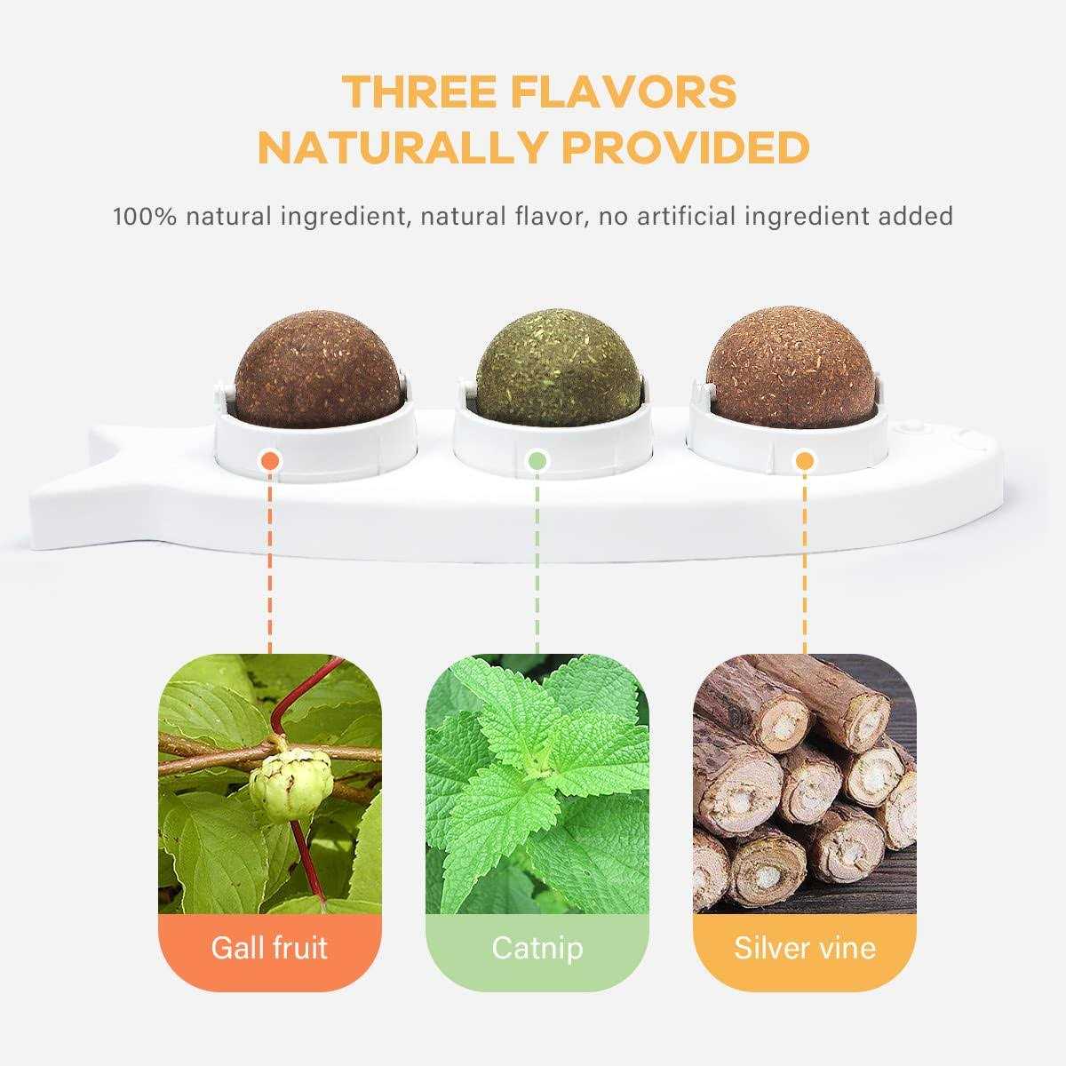 Snow Pet Magic Catnip Wall Balls Toys for Cats Wall Treats Kitten Treat Toys Indoor Catnip Ball Toys Teeth Cleaning Chew Silvervine Catnip Balls - Nail Gallerys