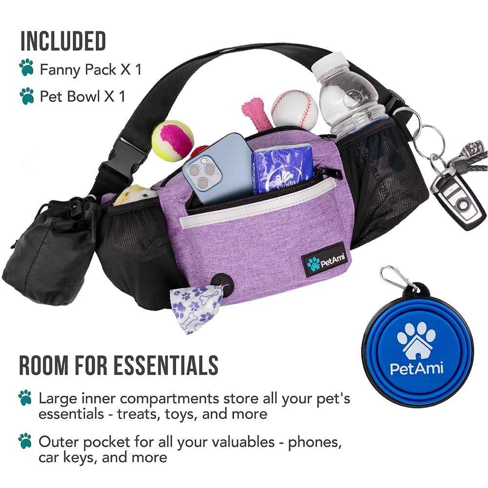 Petami Dog Fanny Pack Treat Pouch for Dog Walking Training Built in Poop Bag Dispenser - Nail Gallerys