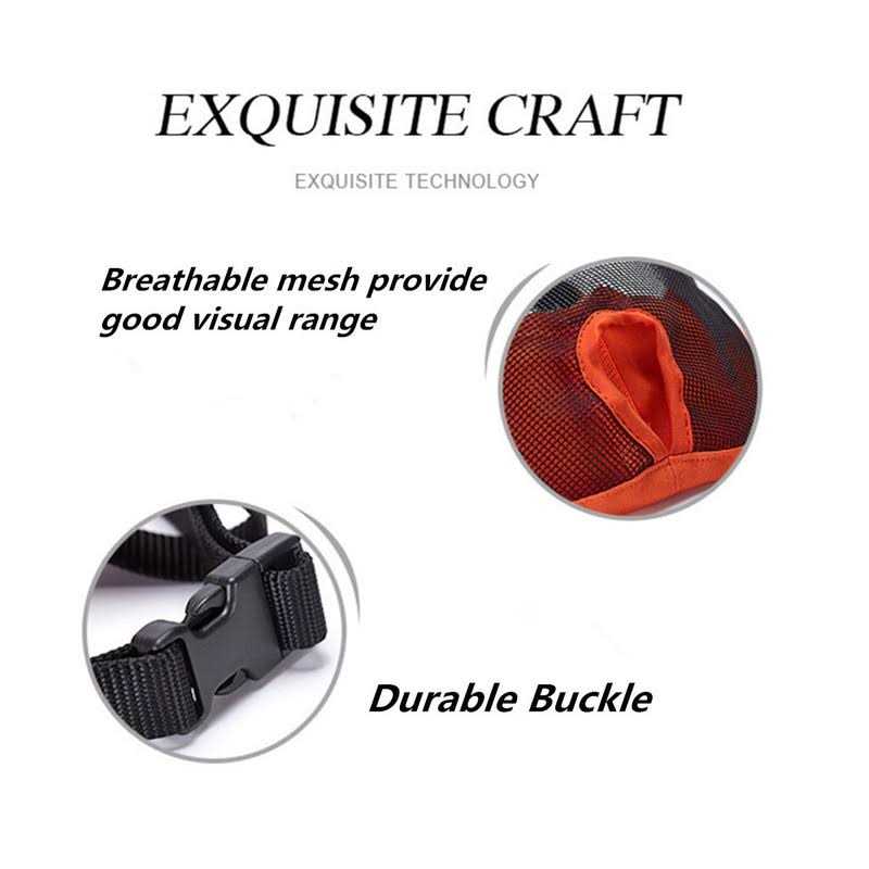 JYHY Short Snout Dog Muzzles Adjustable Breathable Mesh Bulldog Muzzle for Biting Chewing Licking Grooming Dog Mask - Nail Gallerys