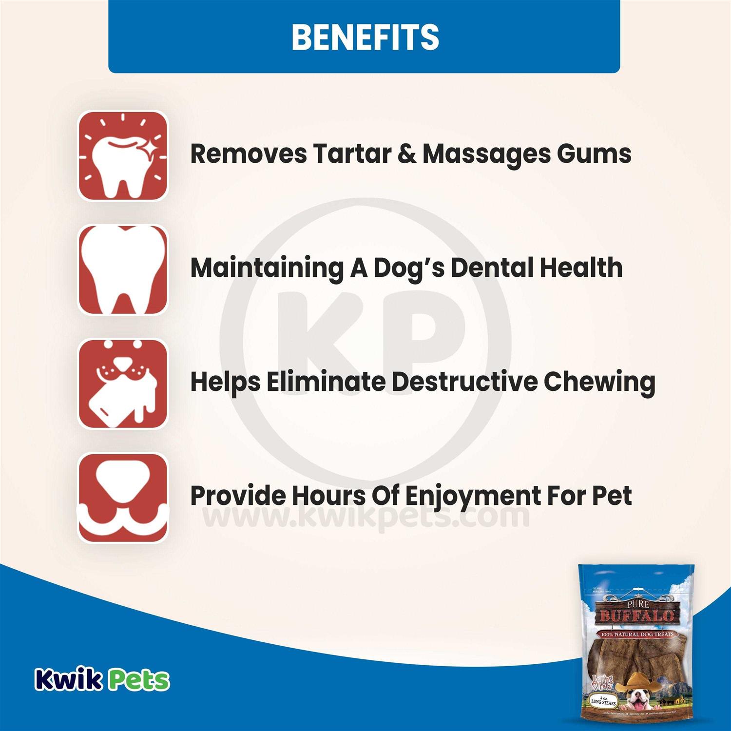 Loving Pets Pure Buffalo Lung Steaks Dog Treat - Nail Gallerys